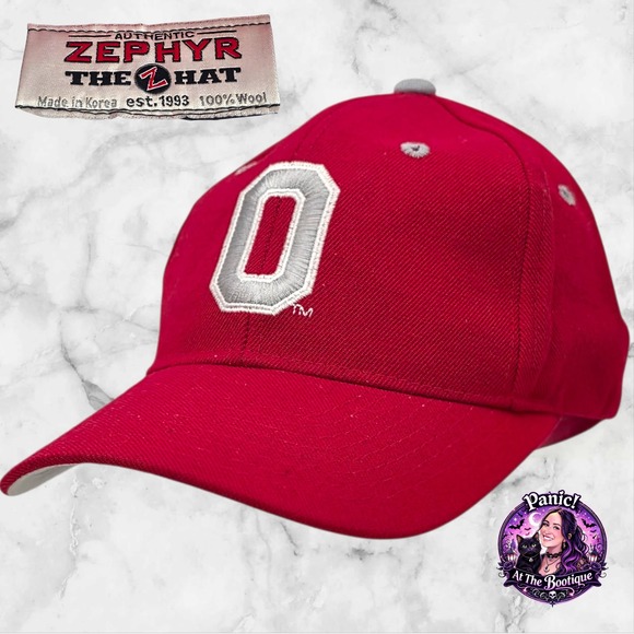 Zephyr Other - Zephyr Ohio State Buckeyes Fitted Hat Size 7 Red 100% Wool Embroidered NCAA Cap